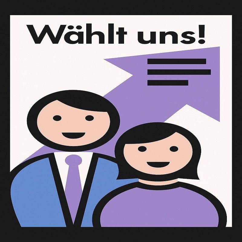 Bild mit der Aufforderung zu wählen