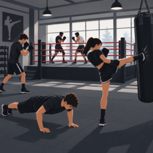 Fit mit kickboxen