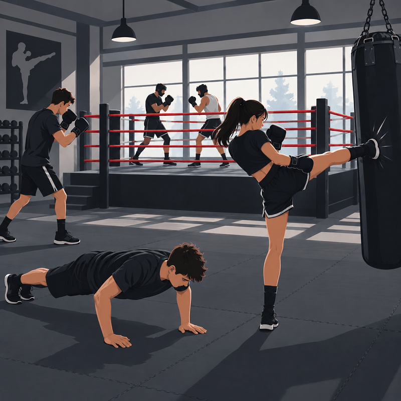 Fit mit kickboxen